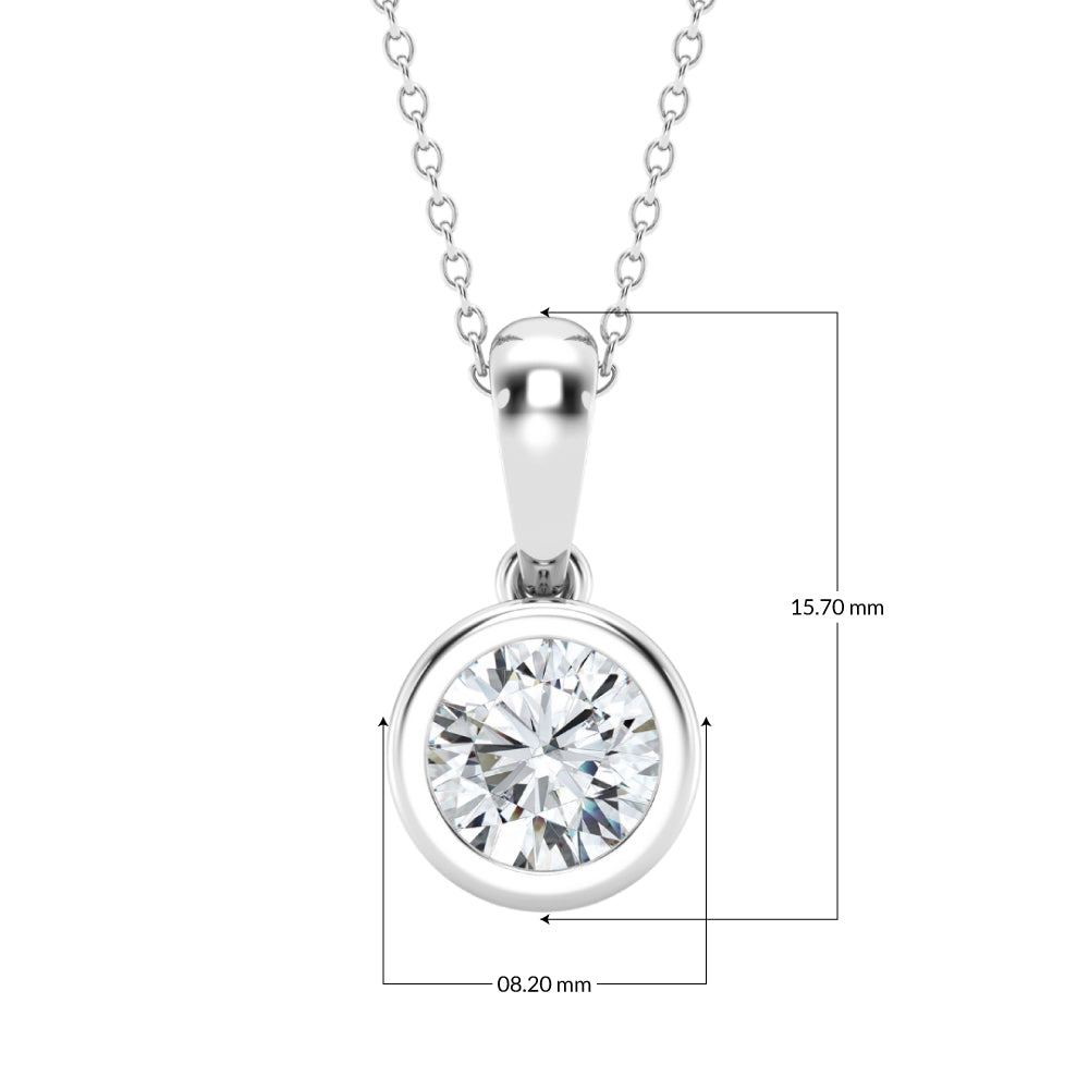 0.50ct Lab Grown Diamond Bezel Set Pendant