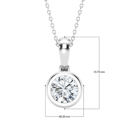 0.50ct Lab Grown Diamond Bezel Set Pendant