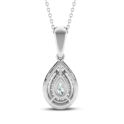 0.50ct Halo Pear Pendant