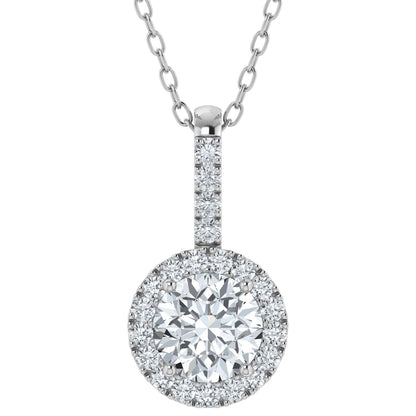 1.50ct Lab Grown Diamond Halo Pendant