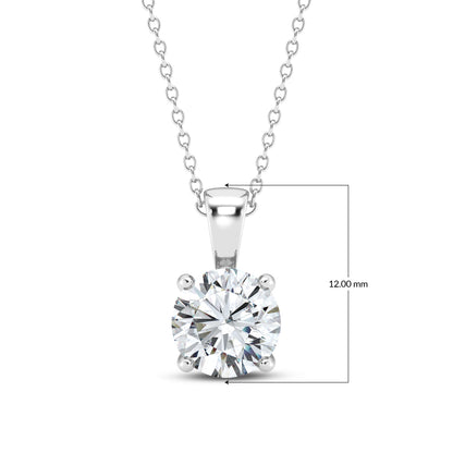 1.00ct Lab Grown Diamond Solitaire Pendant