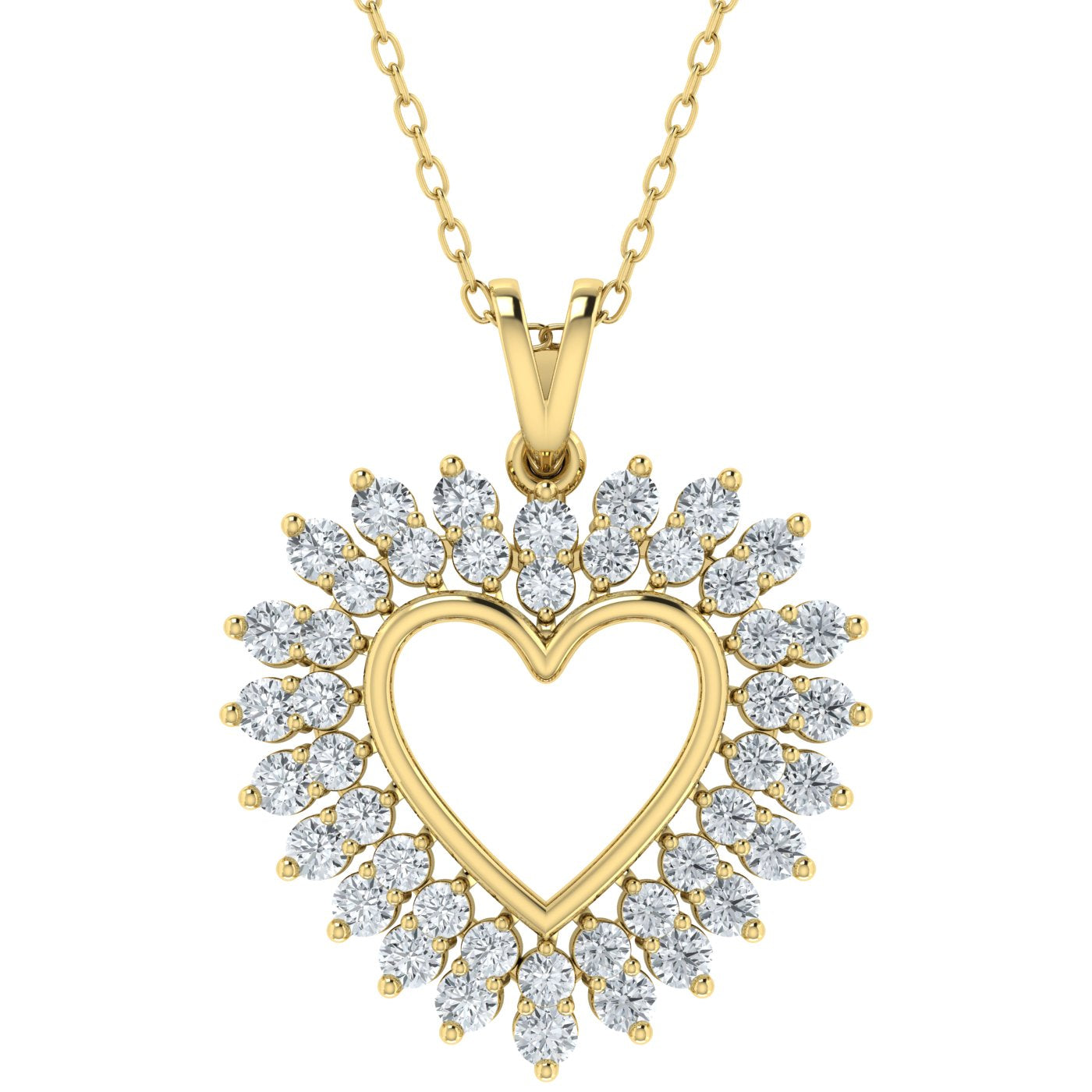 Lab Grown Diamond Designer Heart Pendant (0.50ct - 1.00ct)