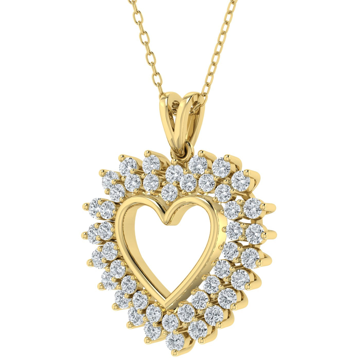 Lab Grown Diamond Designer Heart Pendant (0.50ct - 1.00ct)