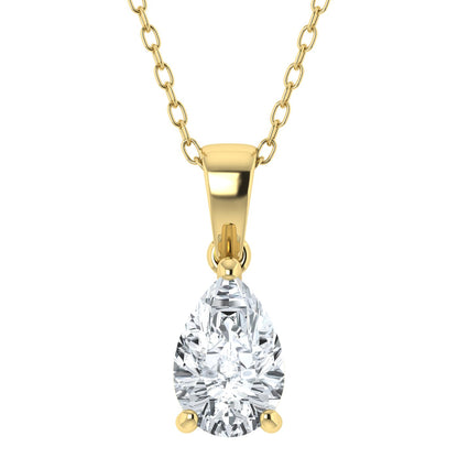 0.50ct Lab Grown Diamond Pear Solitaire Pendant