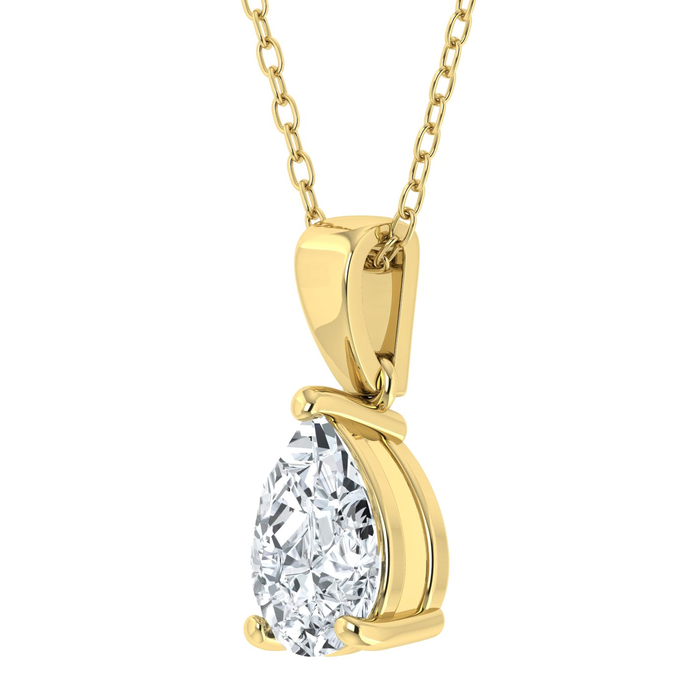 0.50ct Lab Grown Diamond Pear Solitaire Pendant