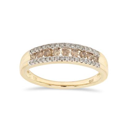 0.50ct Natural Champagne Diamond Ring