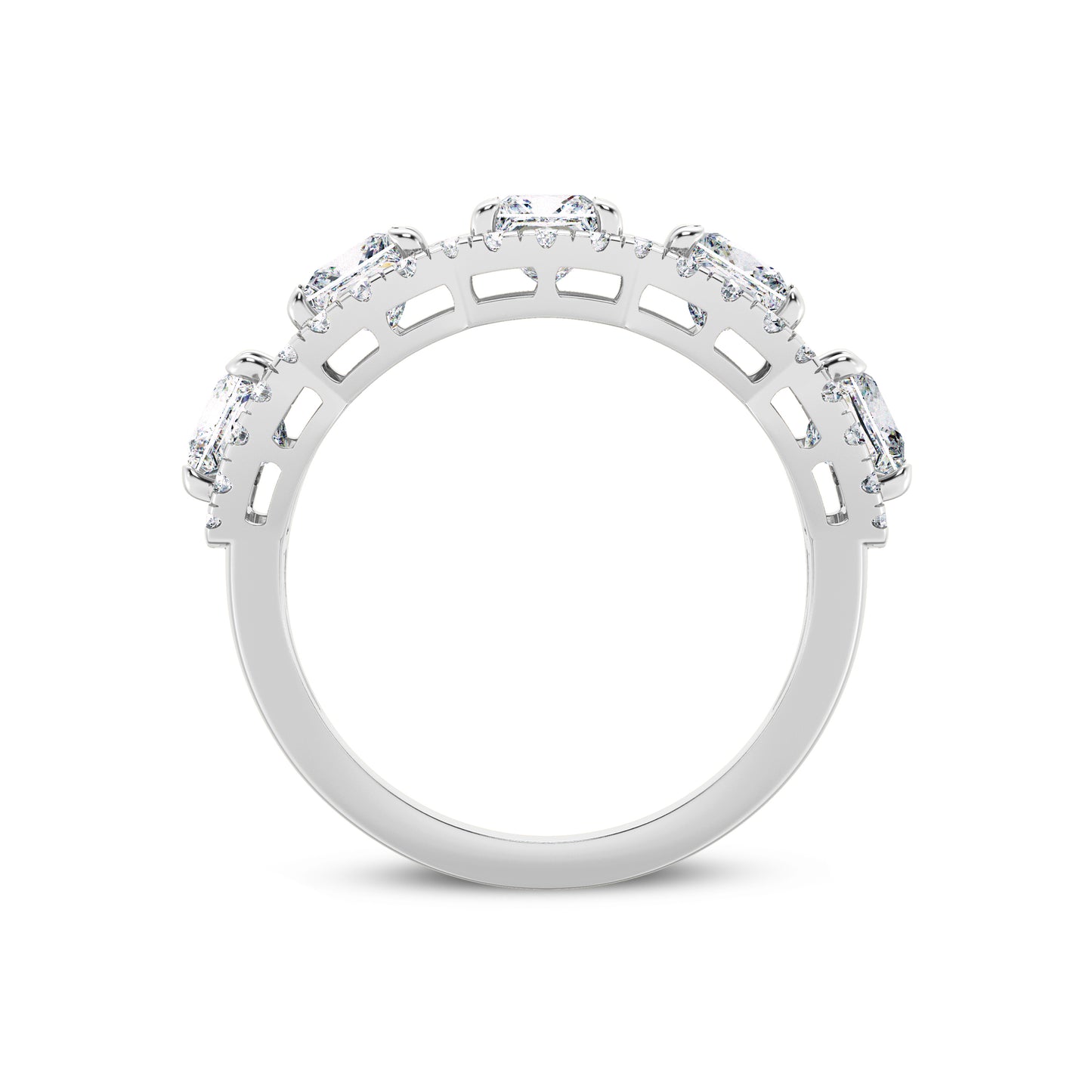 2.00ct Lab Grown Diamond Princess Cut Band Ring