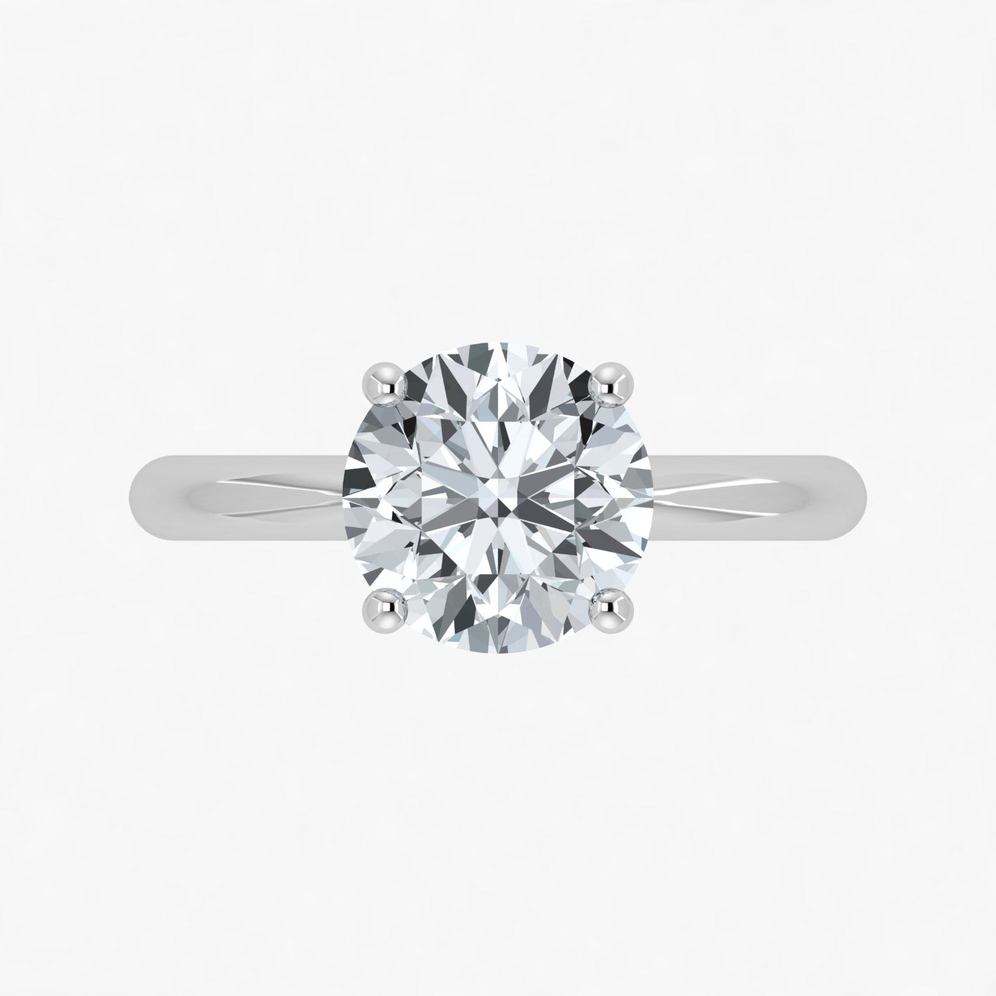 IGI Certified VS-EF Lab Grown Round Diamond Ring (1ct-2ct)