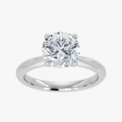 IGI Certified VS-EF Lab Grown Round Diamond Ring (1ct-2ct)