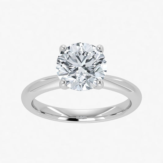 Lab Grown Diamond Round Solitaire Ring (1ct-2ct)