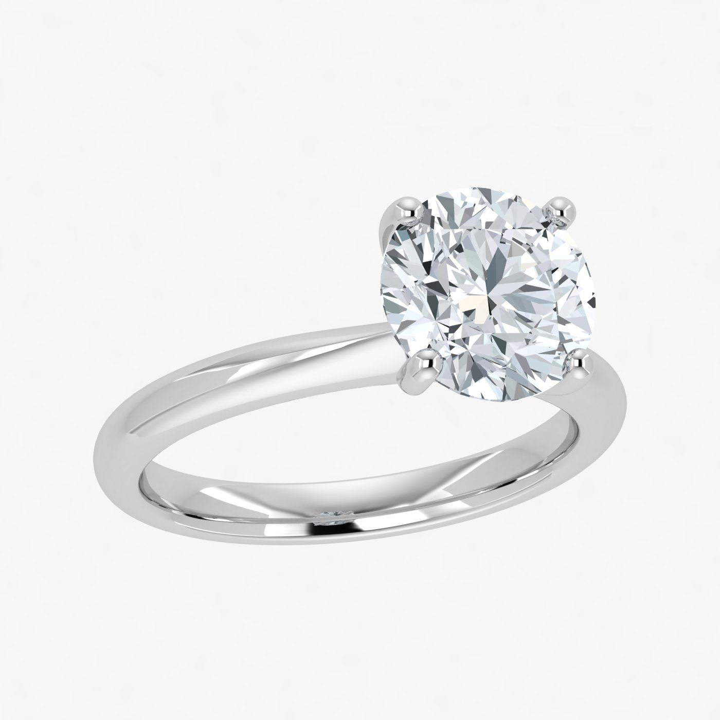 IGI Certified VS-EF Lab Grown Round Diamond Ring (1ct-2ct)