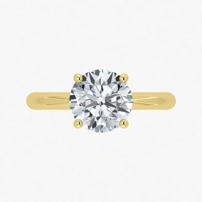 IGI Certified VS-EF Lab Grown Round Diamond Ring (1ct-2ct)