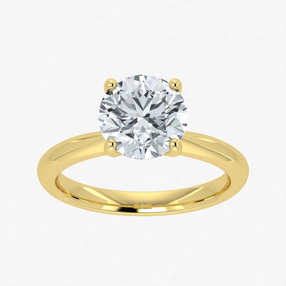 IGI Certified VS-EF Lab Grown Round Diamond Ring (1ct-2ct)