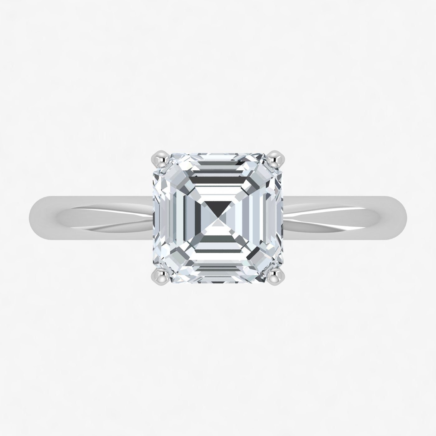 IGI Certified VS-EF Lab Grown Asscher Diamond Ring (1ct-1.50ct)