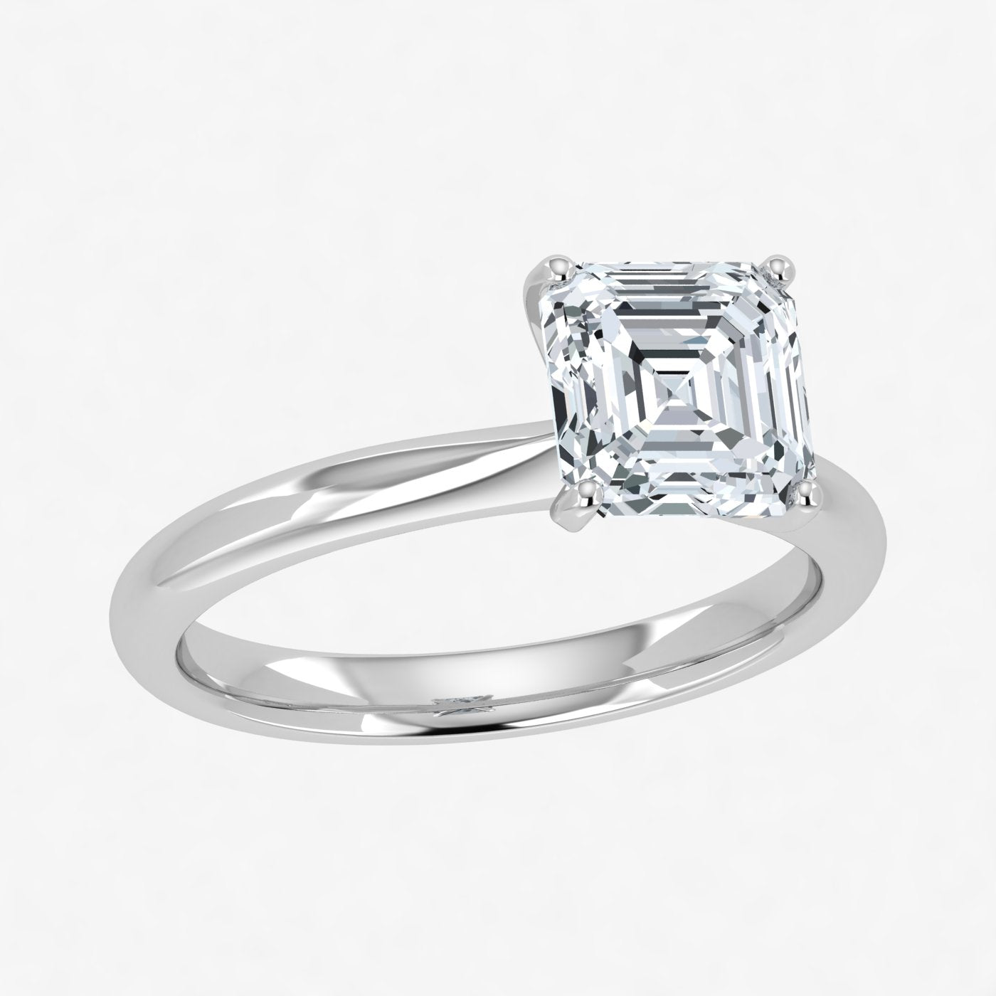 IGI Certified VS-EF Lab Grown Asscher Diamond Ring (1ct-1.50ct)