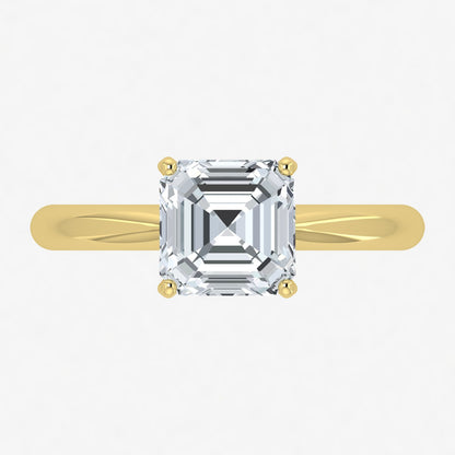 IGI Certified VS-EF Lab Grown Asscher Diamond Ring (1ct-1.50ct)