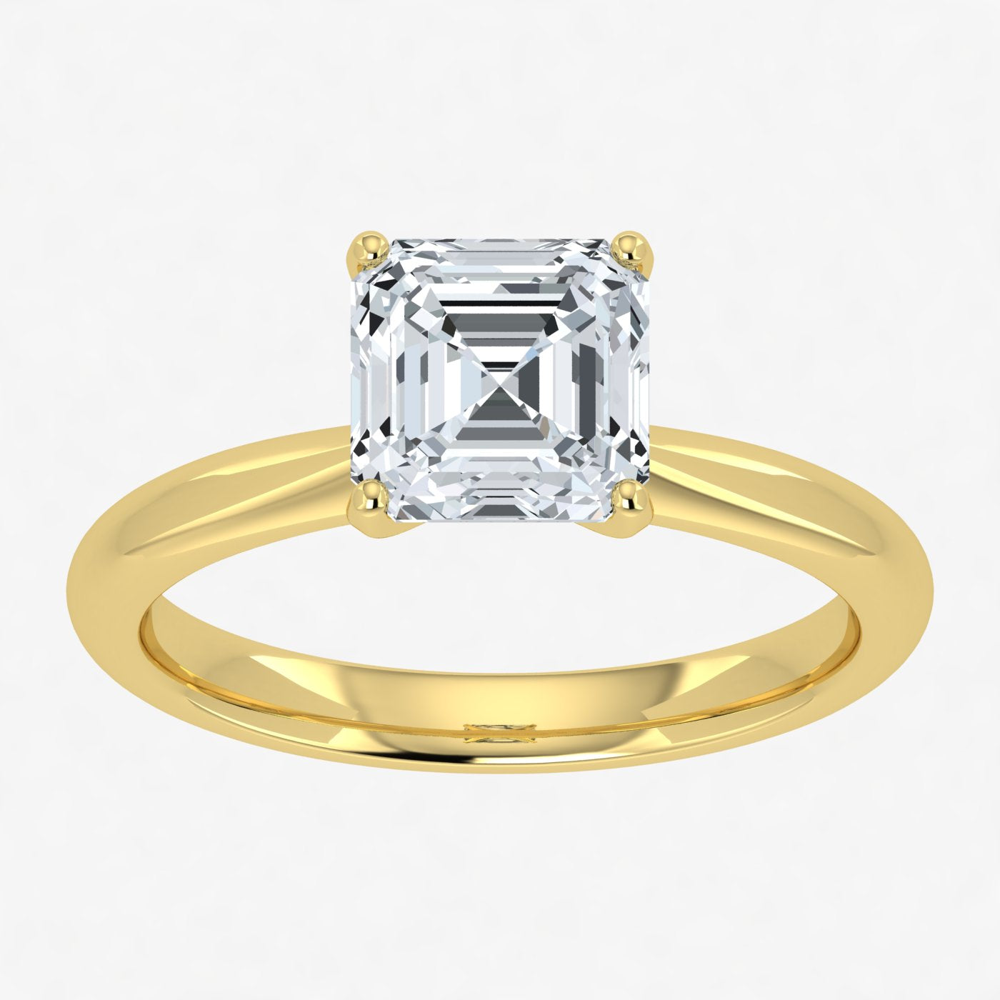 IGI Certified VS-EF Lab Grown Asscher Diamond Ring (1ct-1.50ct)