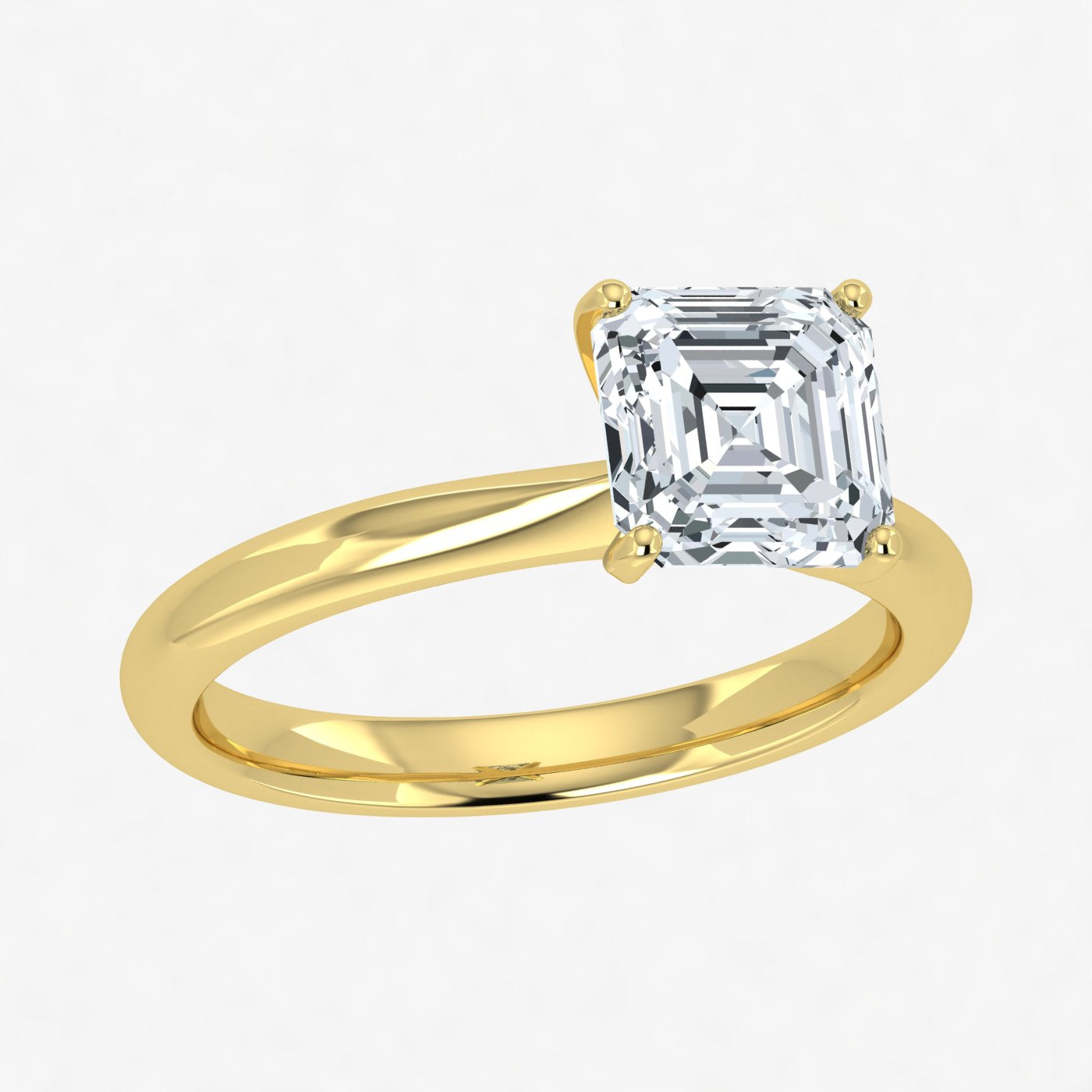 IGI Certified VS-EF Lab Grown Asscher Diamond Ring (1ct-1.50ct)