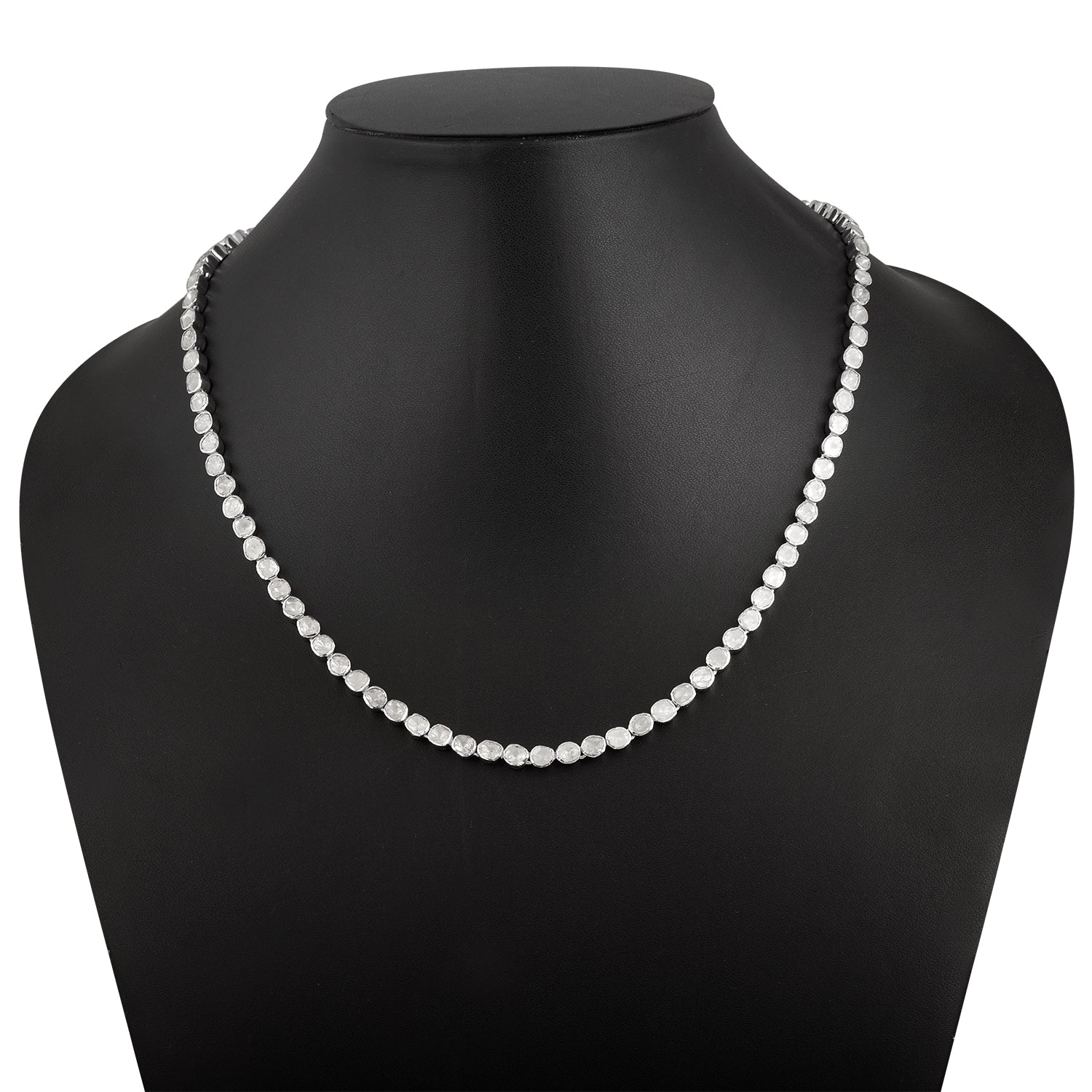 Natural Polki Diamond Tennis Necklace