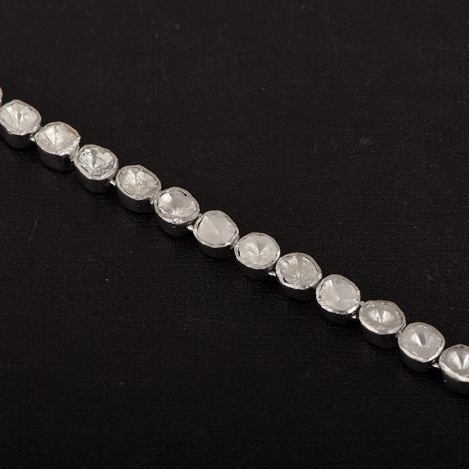 Natural Polki Diamond Tennis Necklace