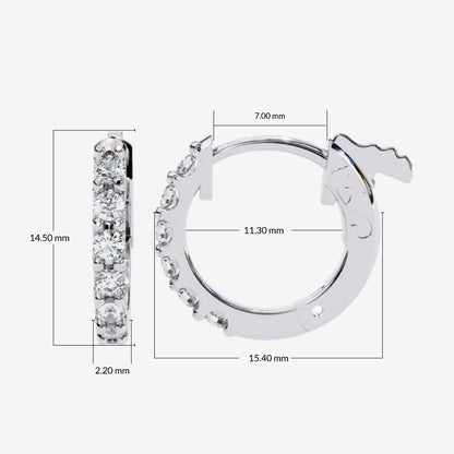 0.50CT Lab Grown Diamond Hoop Earrings