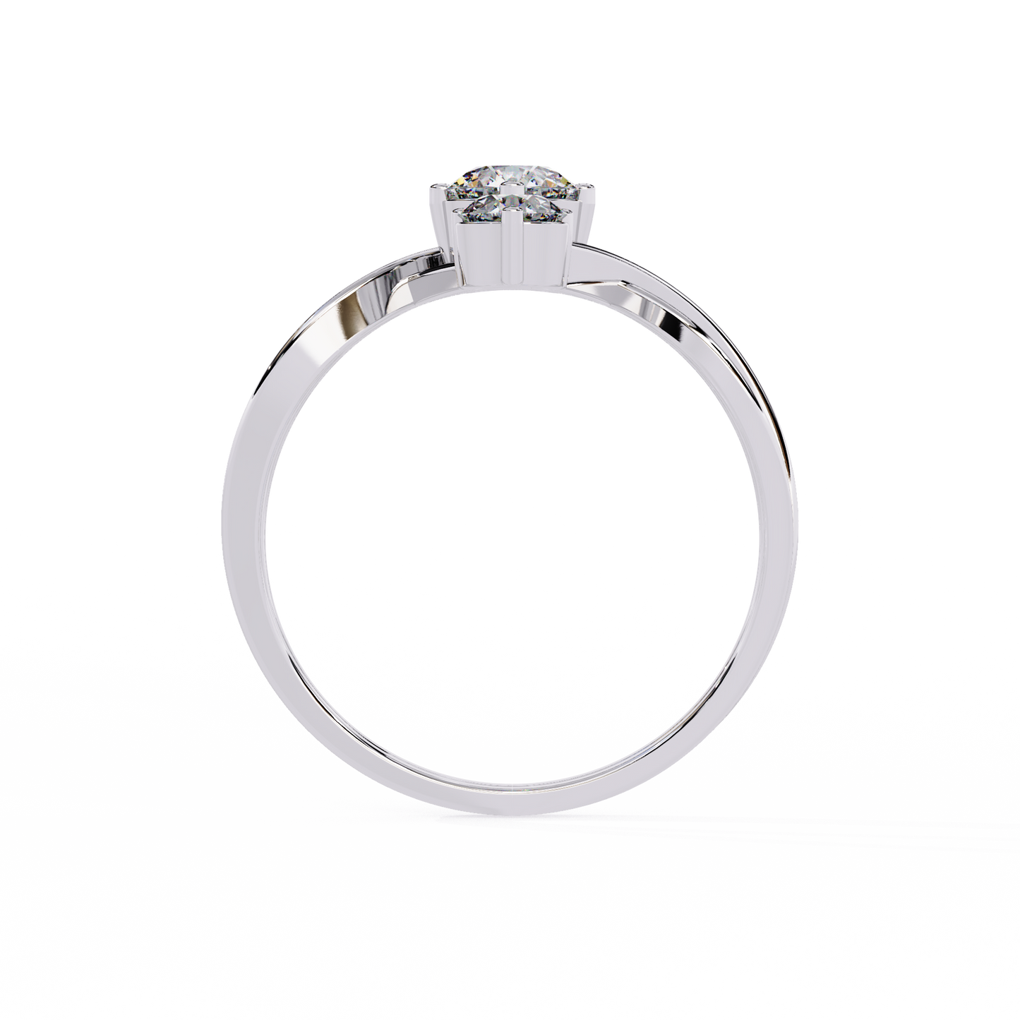 Graceful Three-Stone Lab Grown Diamond Ring