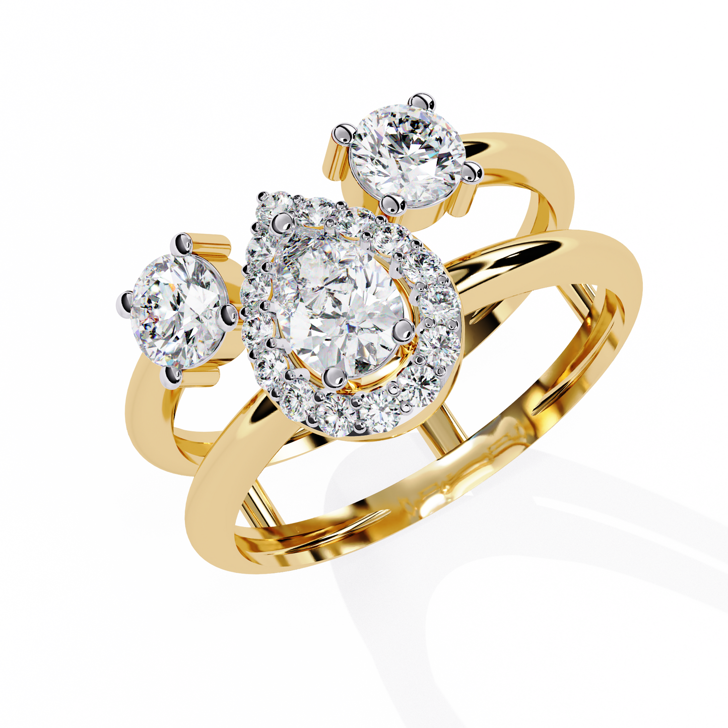 Pear Halo Lab Grown Diamond Ring