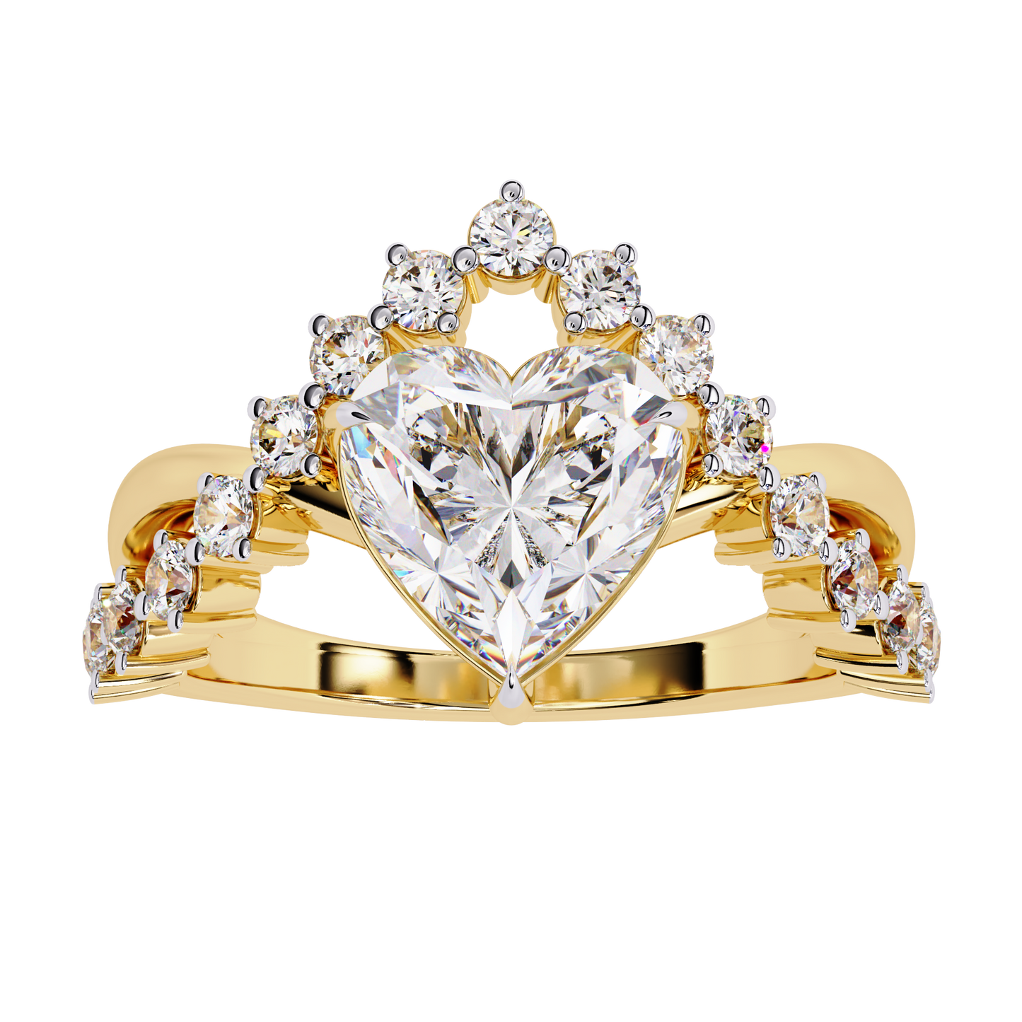 Regal Heart Lab Grown Diamond Ring