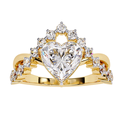 Regal Heart Lab Grown Diamond Ring