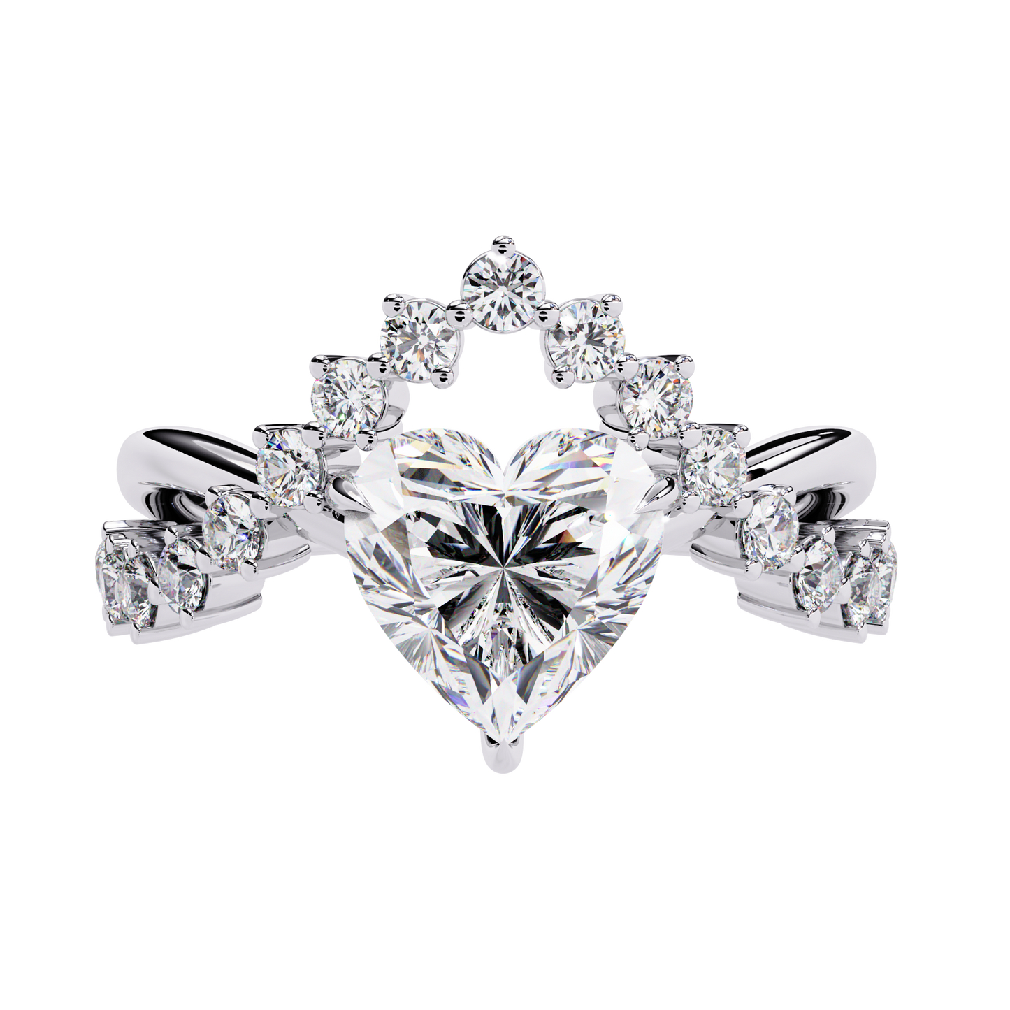 Regal Heart Lab Grown Diamond Ring