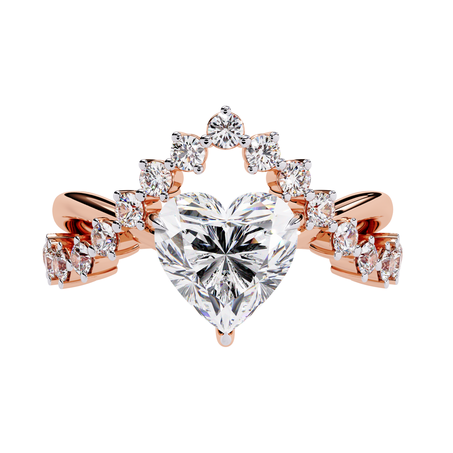 Regal Heart Lab Grown Diamond Ring