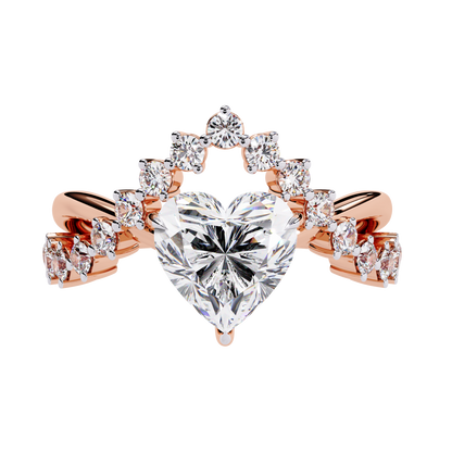 Regal Heart Lab Grown Diamond Ring