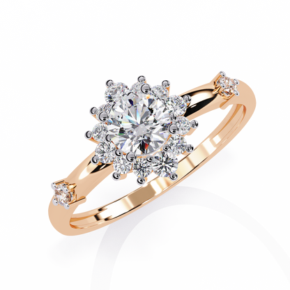 Radiant Sunburst Lab Grown Diamond Ring