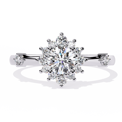 Radiant Sunburst Lab Grown Diamond Ring