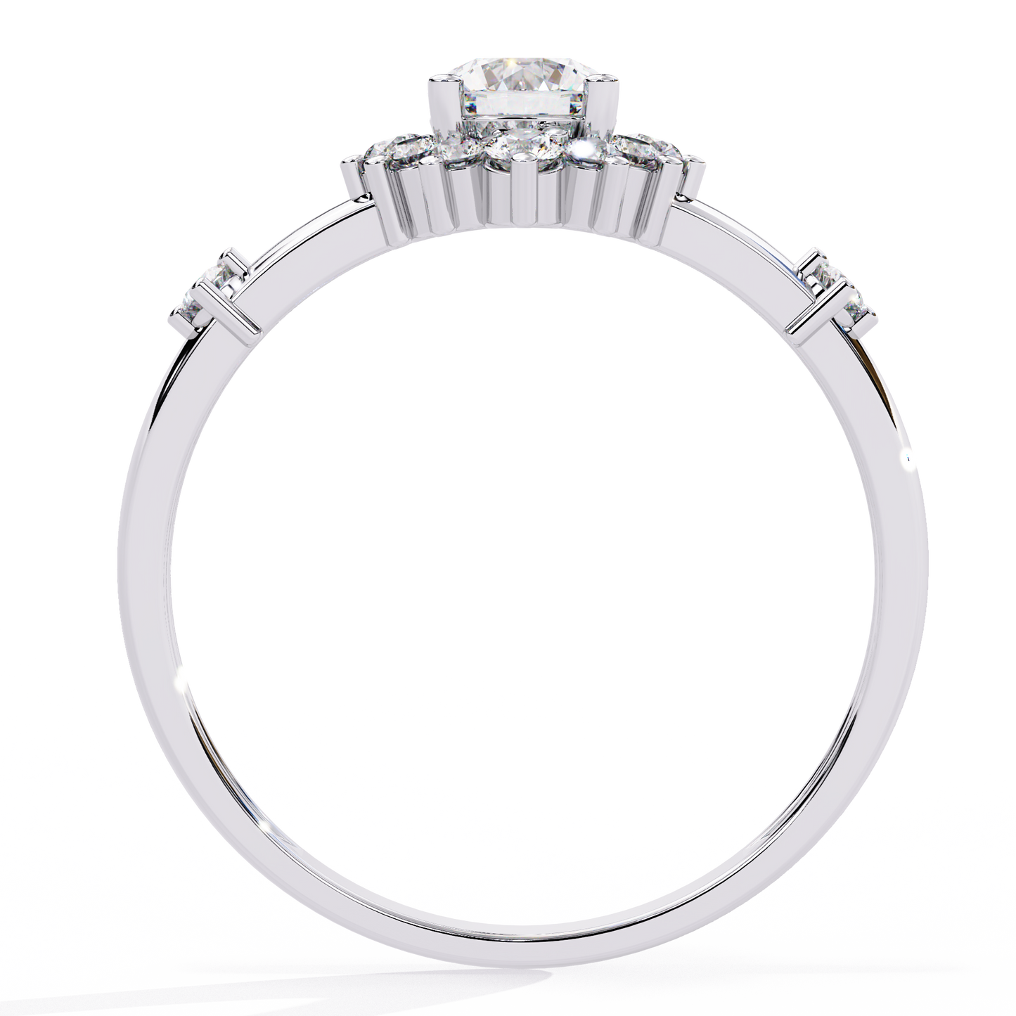 Radiant Sunburst Lab Grown Diamond Ring