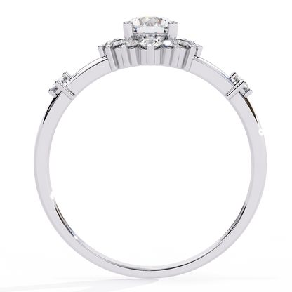 Radiant Sunburst Lab Grown Diamond Ring