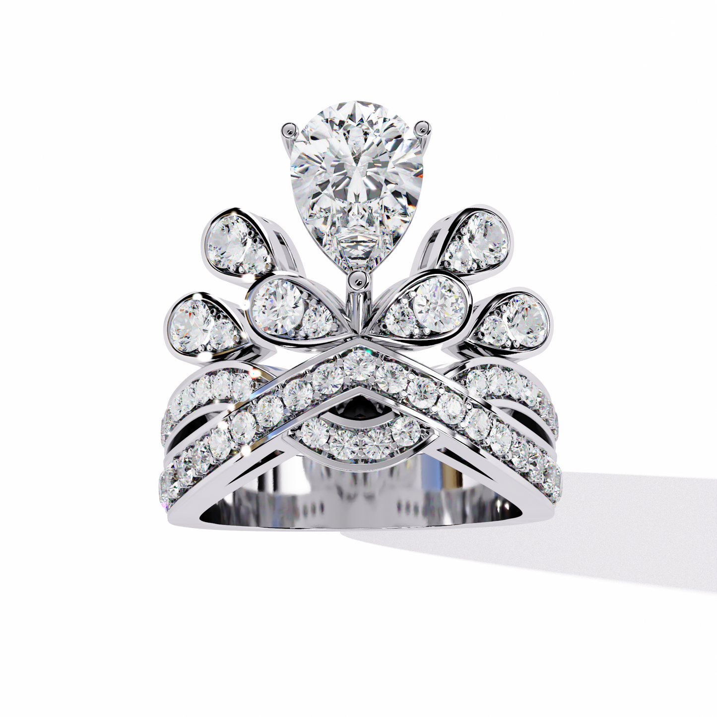 Regal Tiara Lab Grown Diamond Bridal Ring