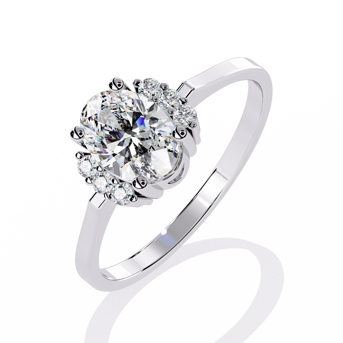 Classic Oval-Cut Lab Grown Diamond Ring