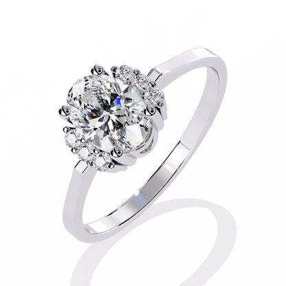 Classic Oval-Cut Lab Grown Diamond Ring