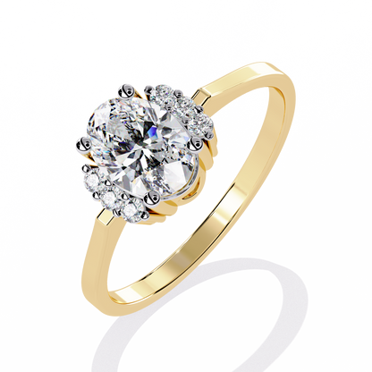 Classic Oval-Cut Lab Grown Diamond Ring