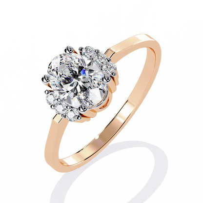 Classic Oval-Cut Lab Grown Diamond Ring