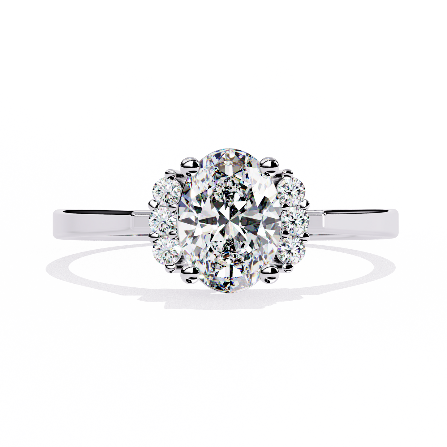 Classic Oval-Cut Lab Grown Diamond Ring