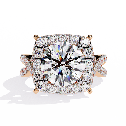 Grand Halo Lab Grown Diamond Engagement Ring