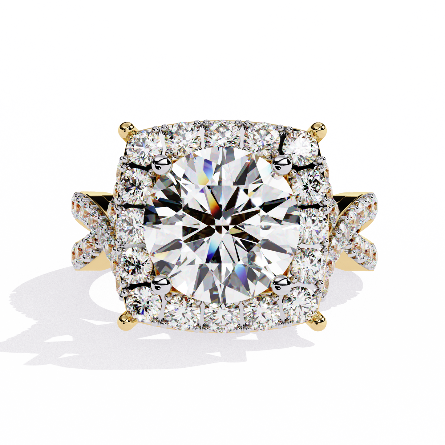 Grand Halo Lab Grown Diamond Engagement Ring