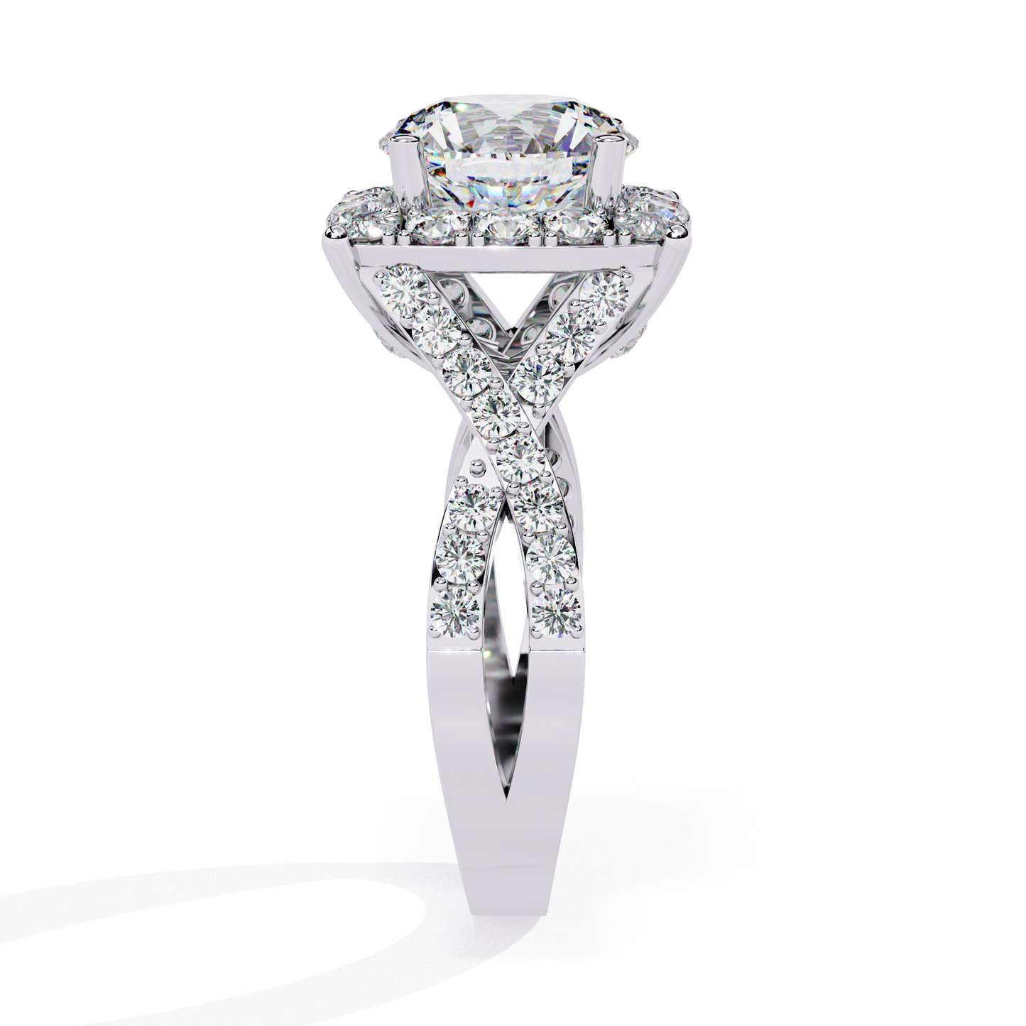 Grand Halo Lab Grown Diamond Engagement Ring