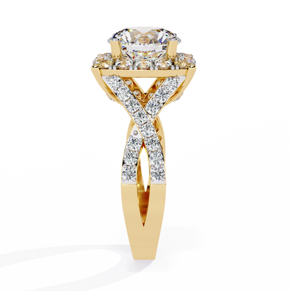 Grand Halo Lab Grown Diamond Engagement Ring