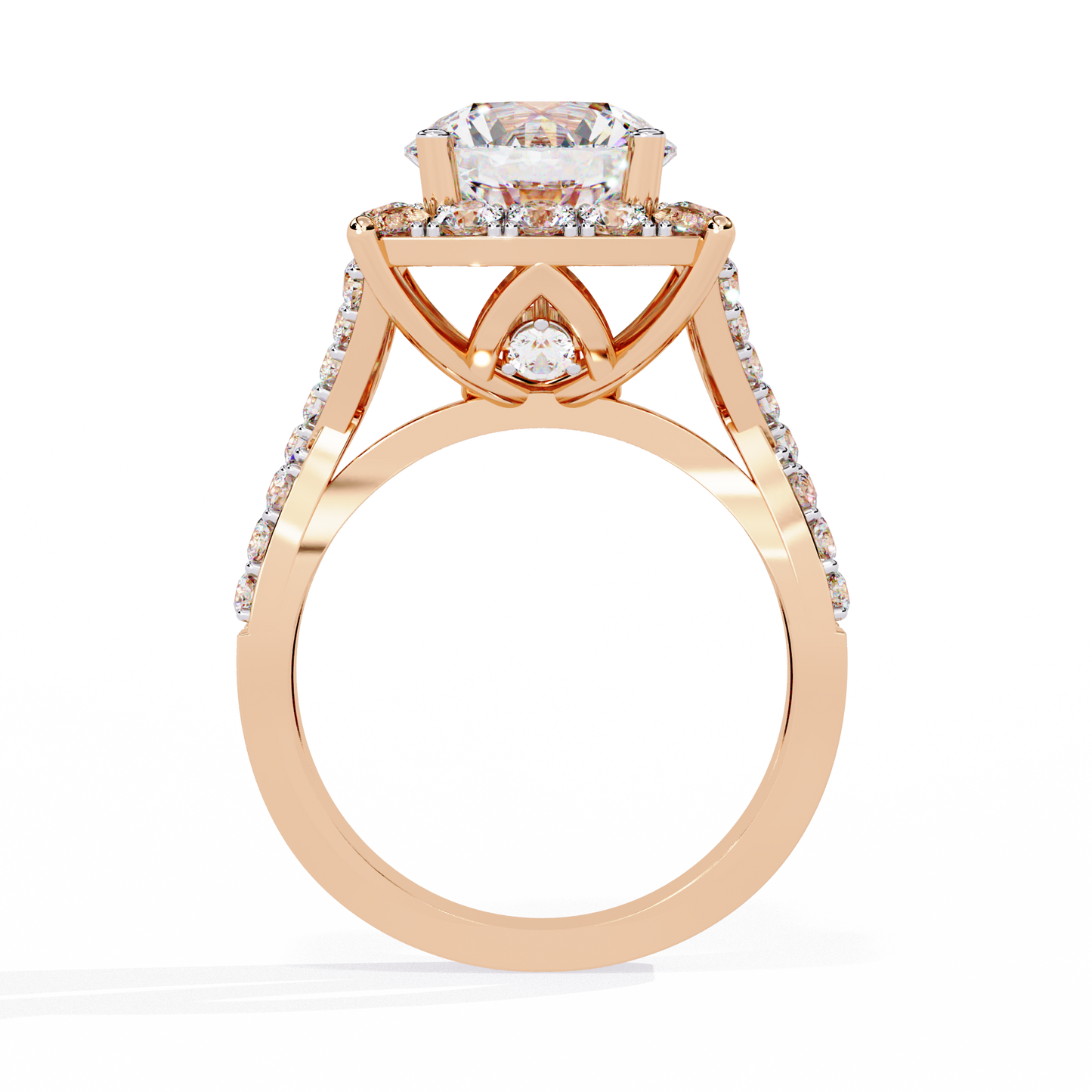 Grand Halo Lab Grown Diamond Engagement Ring