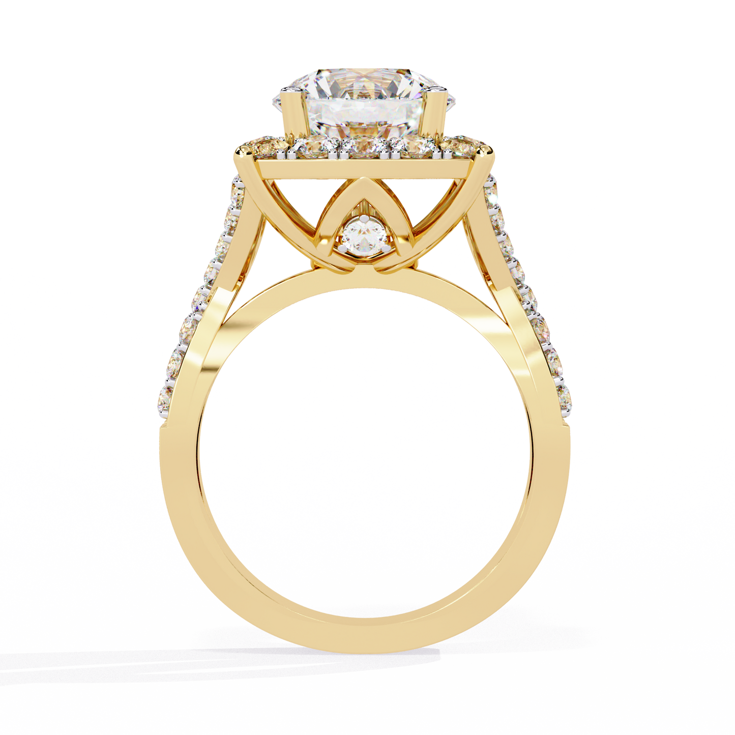 Grand Halo Lab Grown Diamond Engagement Ring