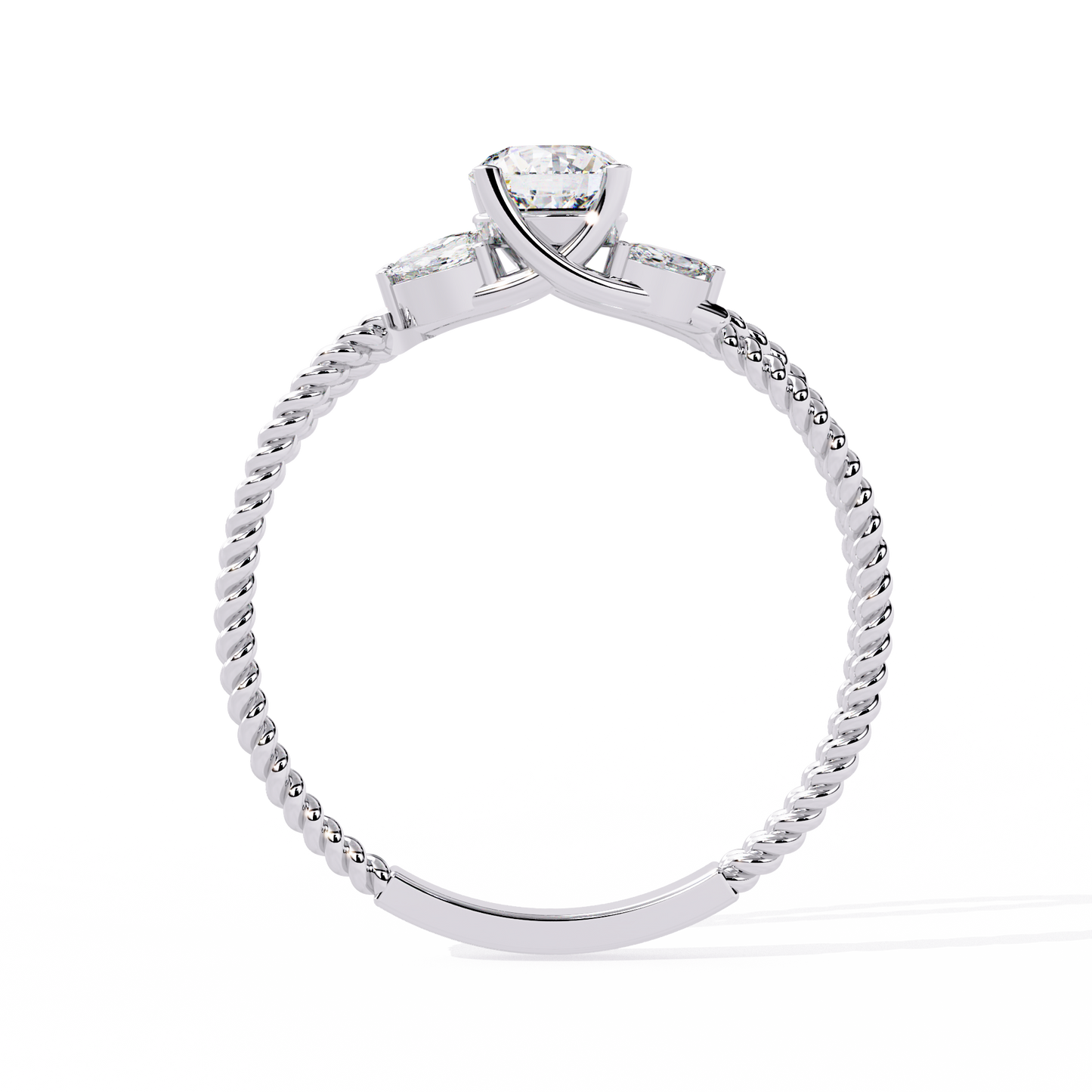 Marquise Accent Lab Grown Diamond Ring