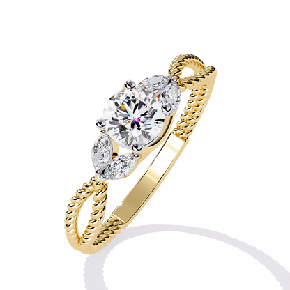 Marquise Accent Lab Grown Diamond Ring